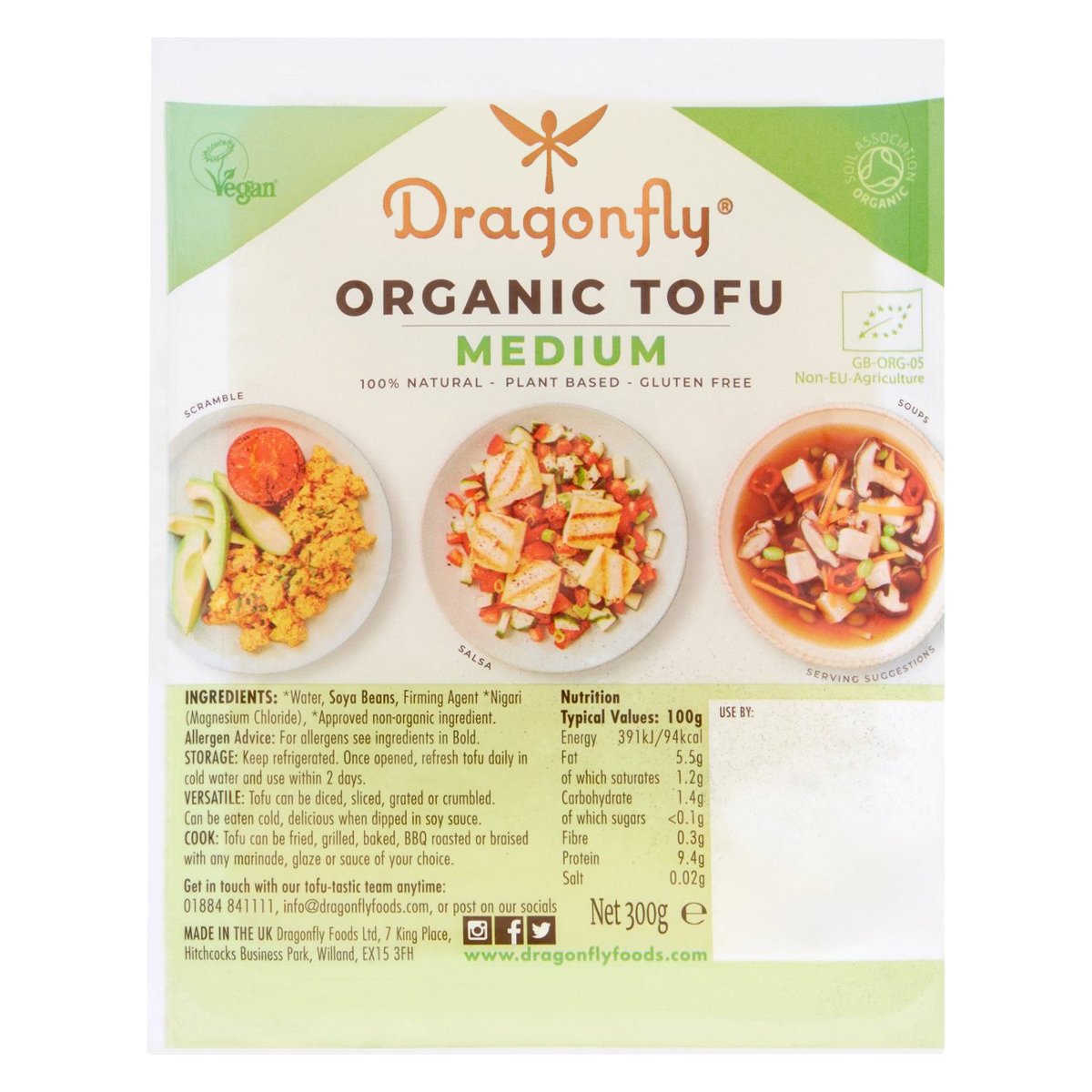 Dragonfly Organic Tofu Medium 300 g