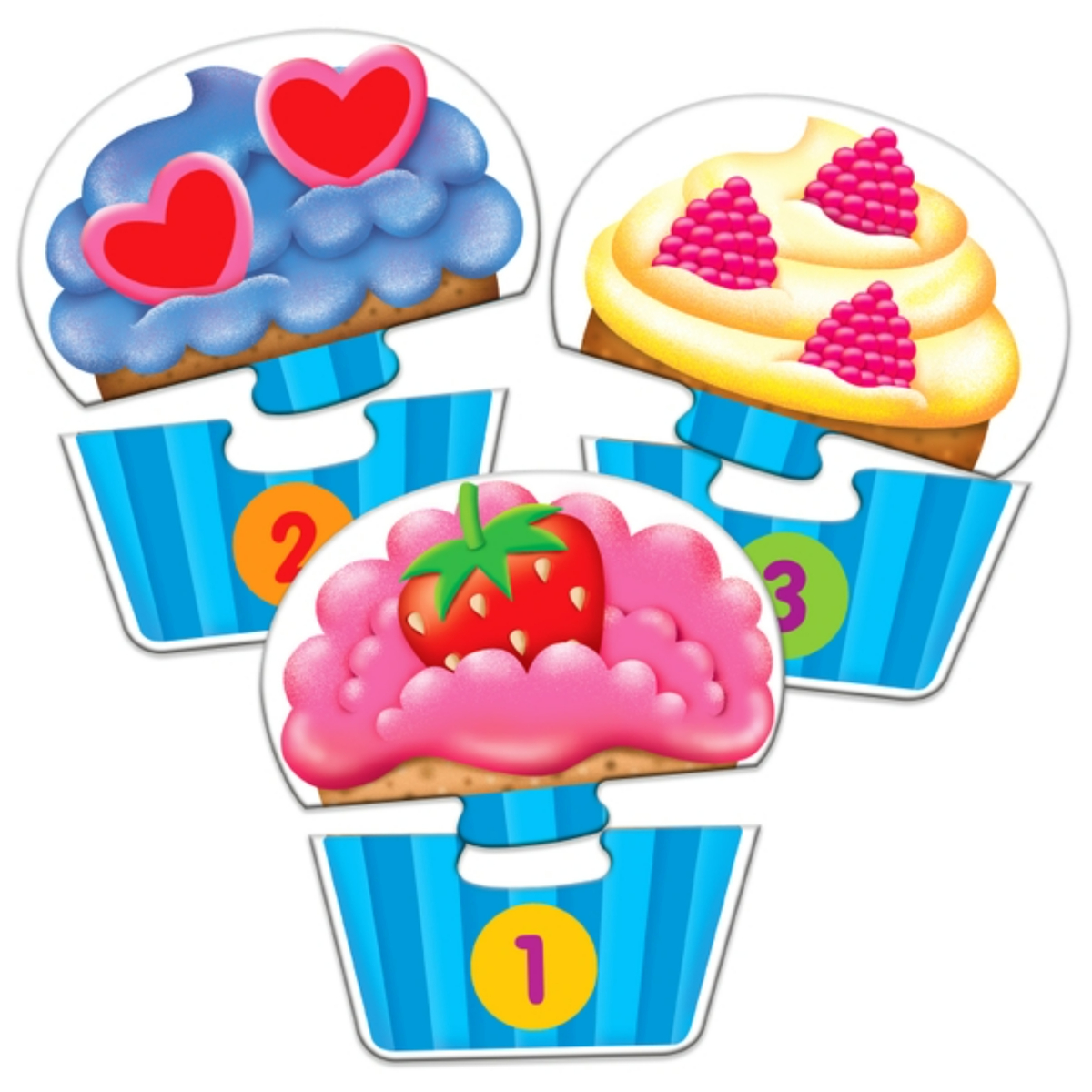 The Learning Journey My First Match It! Counting Cupcakes Puzzle, 15 pcs, Assorted, 116449