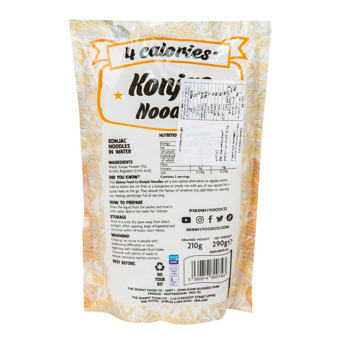 The Skinny Food Co. Konjac Noodles In Water 210 g