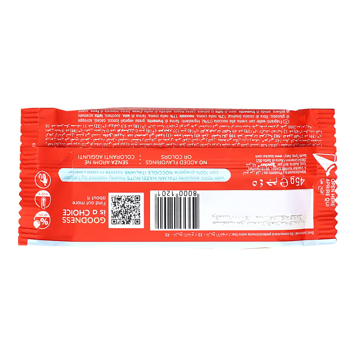 Loacker Hazelnut Wafer Less Sugar 45 g