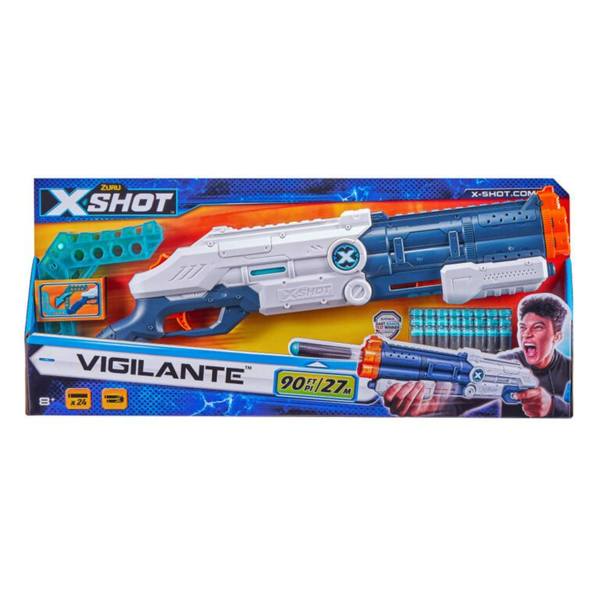 X-Shot Excel Vigilante Foam Dart Blaster 24 Darts, XS-36437