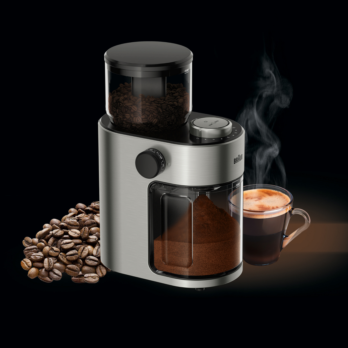 Braun Coffee Grinder, 110W, Stainless Steel, KG7070