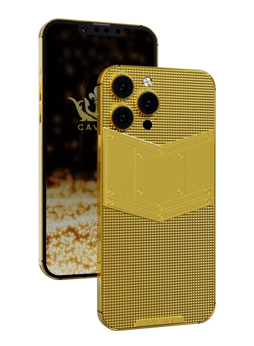 Caviar Luxury 24K Gold Customized iPhone 14 Pro Max 512 GB Phyramid