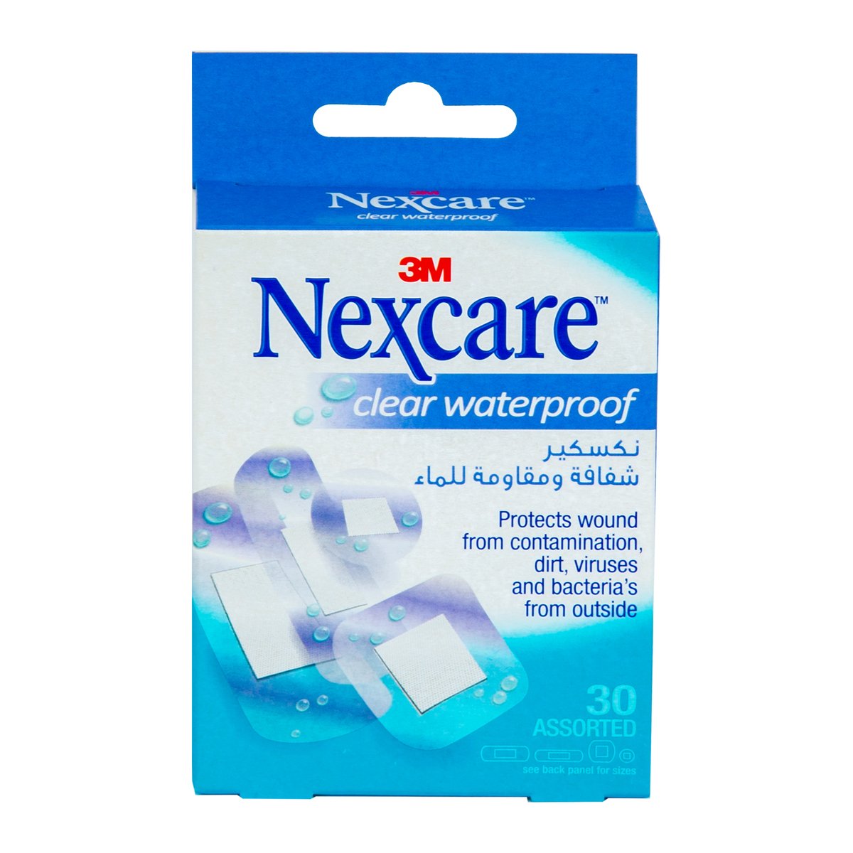 Nexcare Clear Waterproof Bandage Assorted 30 pcs