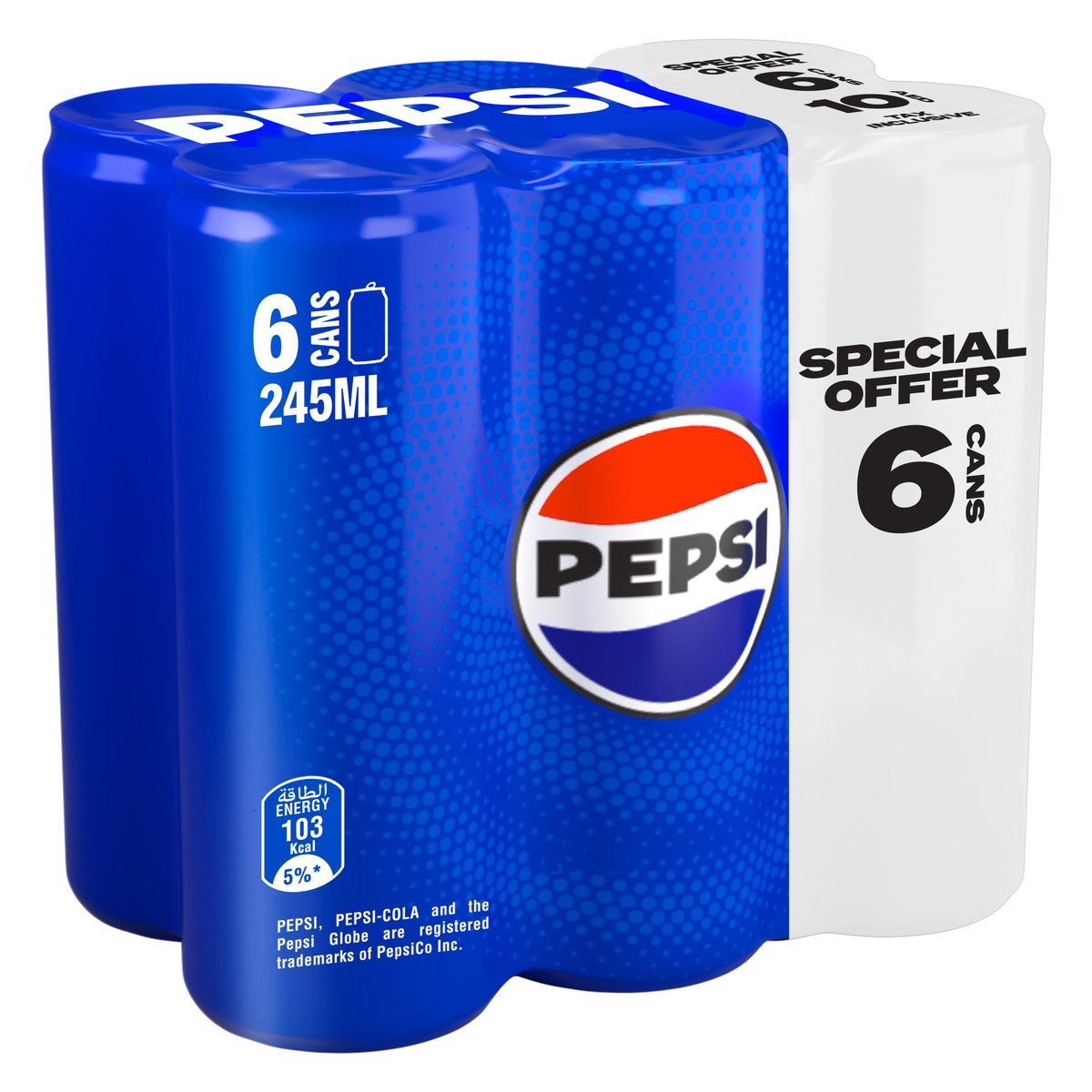 Pepsi Can Cola Beverage 6 x 245 ml