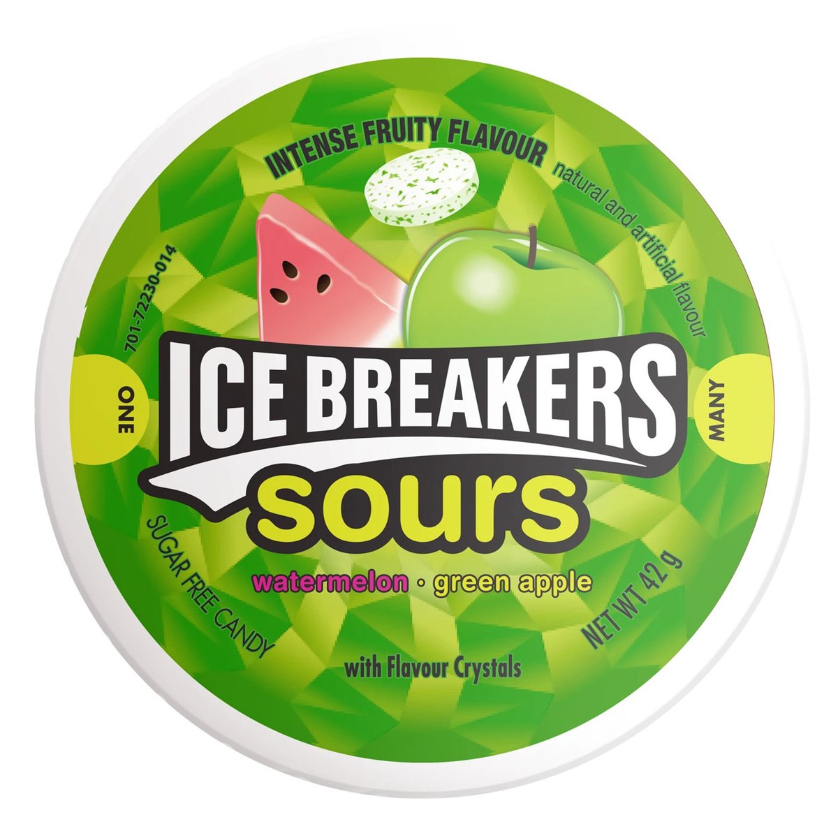 Ice Breakers Sours Watermelon Green Apple Sugar Free Candy 42 g