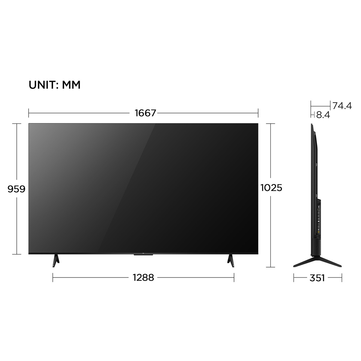 TCL 75 Inch 4K-Google Smart LED TV - 75P69B