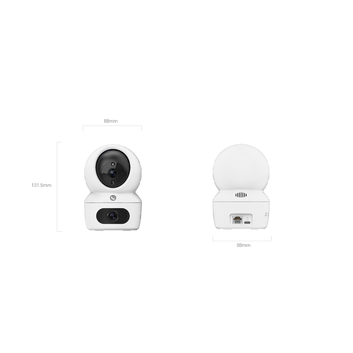 Ezviz Dual 2K & 2K Dual-Lens Pan & Tilt Wi-Fi Camera H7c