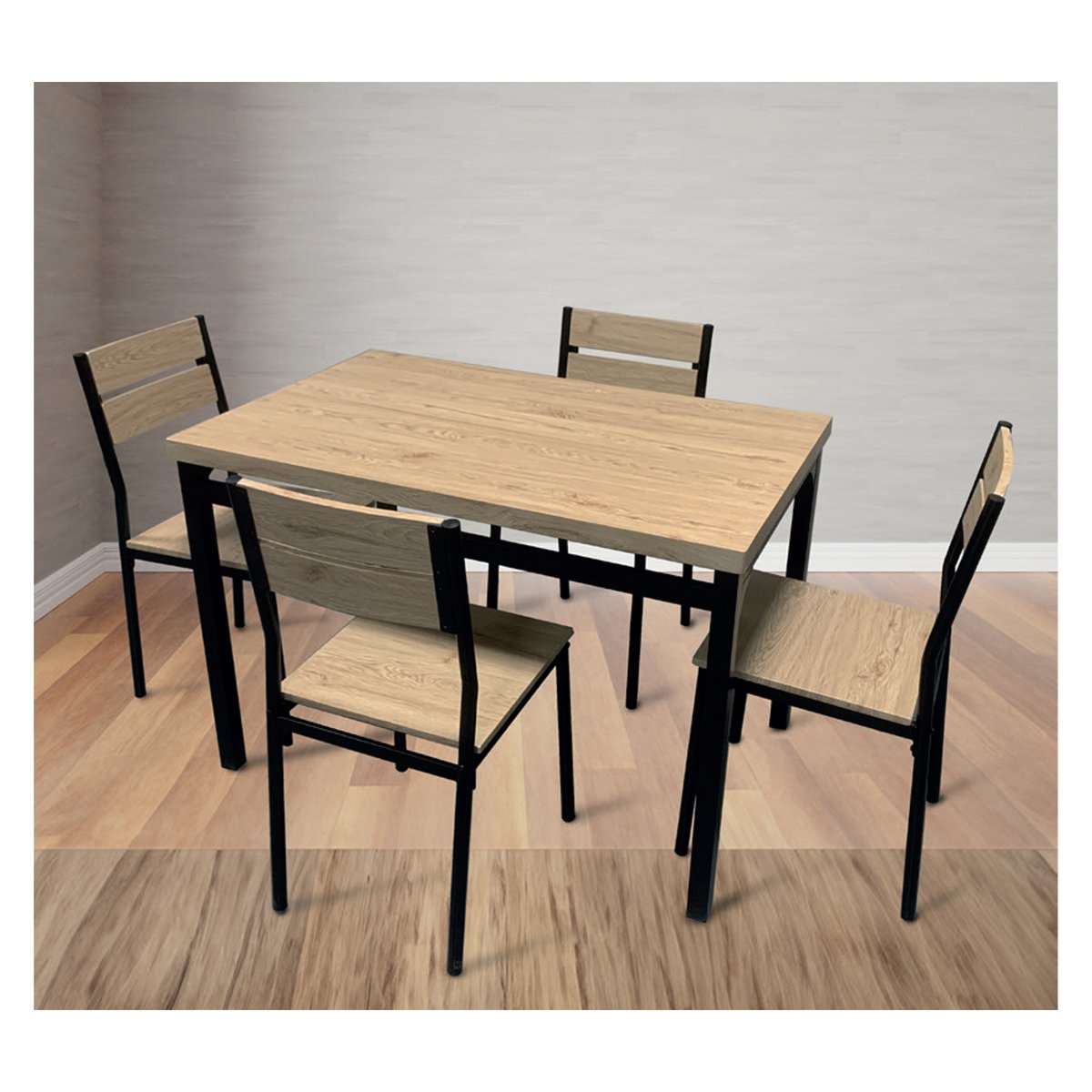 Maple Leaf Dining Table + 4 Chair Metal