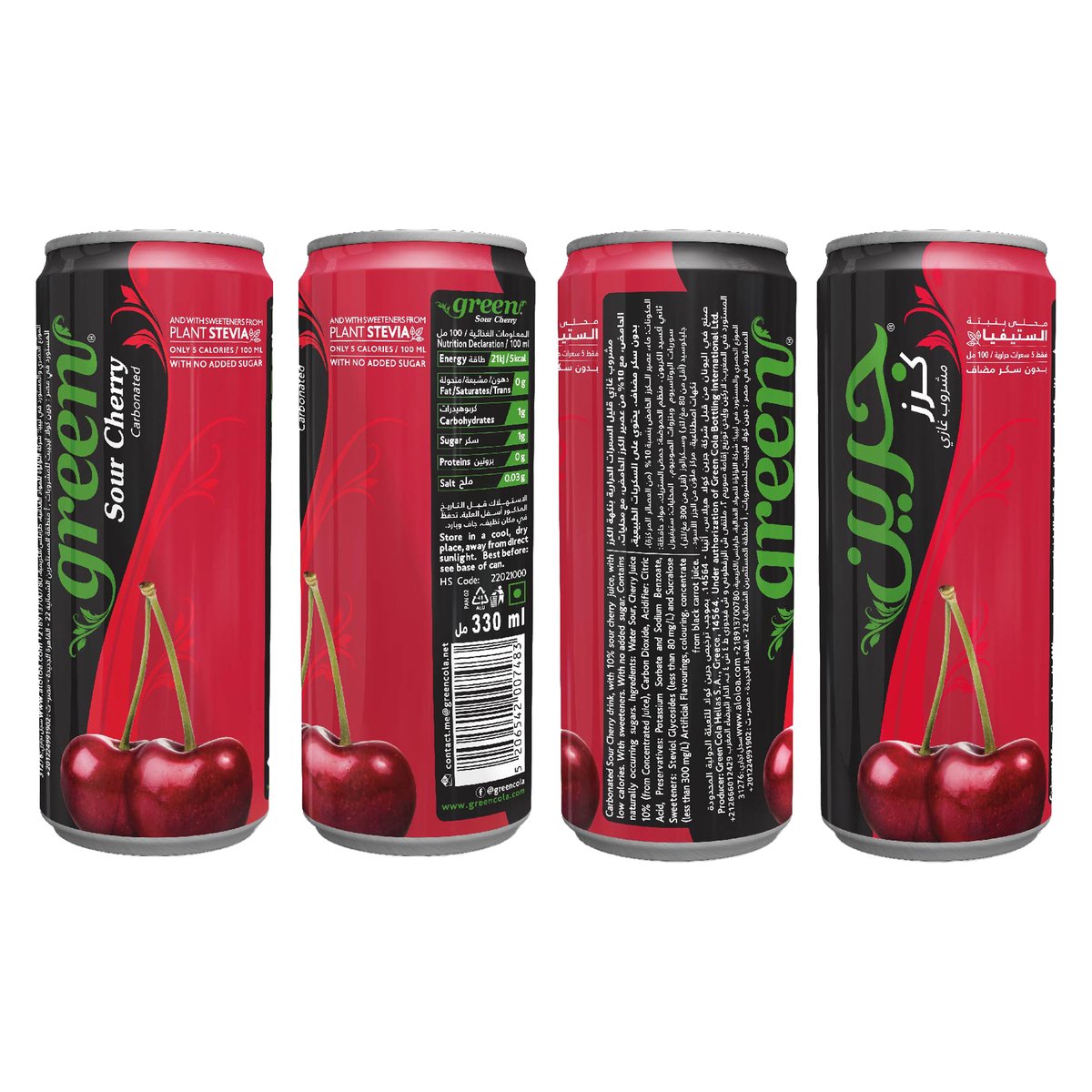 Green Cola Sour Cherry 330 ml