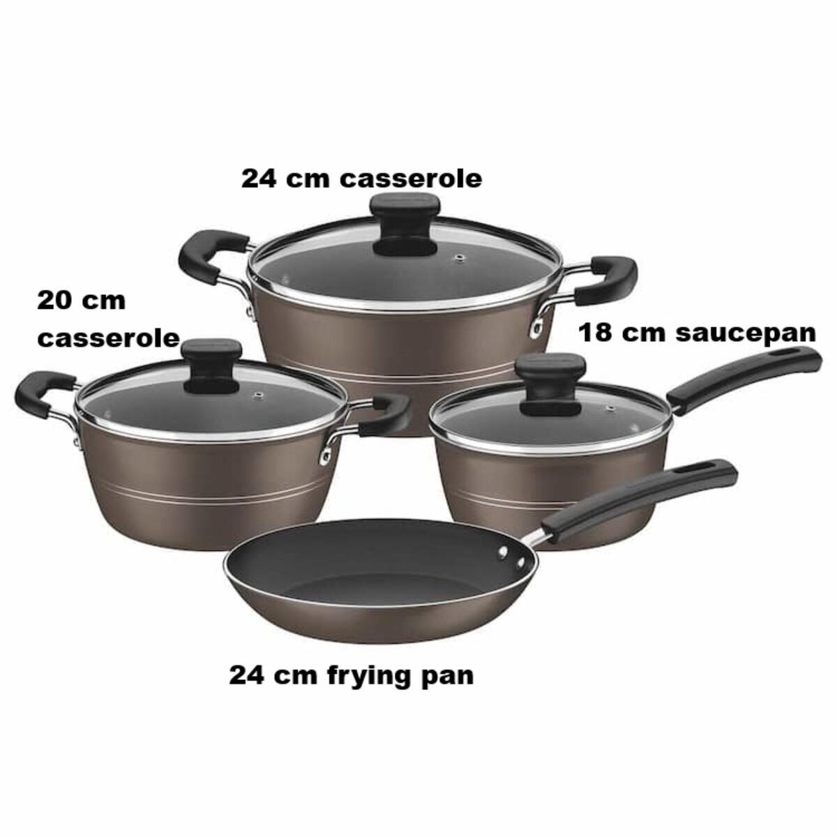 Tramontina Sicilia Non Stick Cookware Set 7 Pcs Assorted Colors