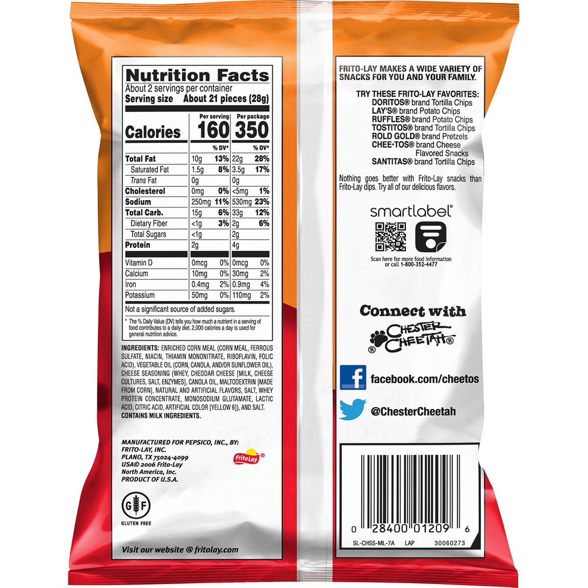 Cheetos Crunchy Cheese Flavored Snacks 60.2 g