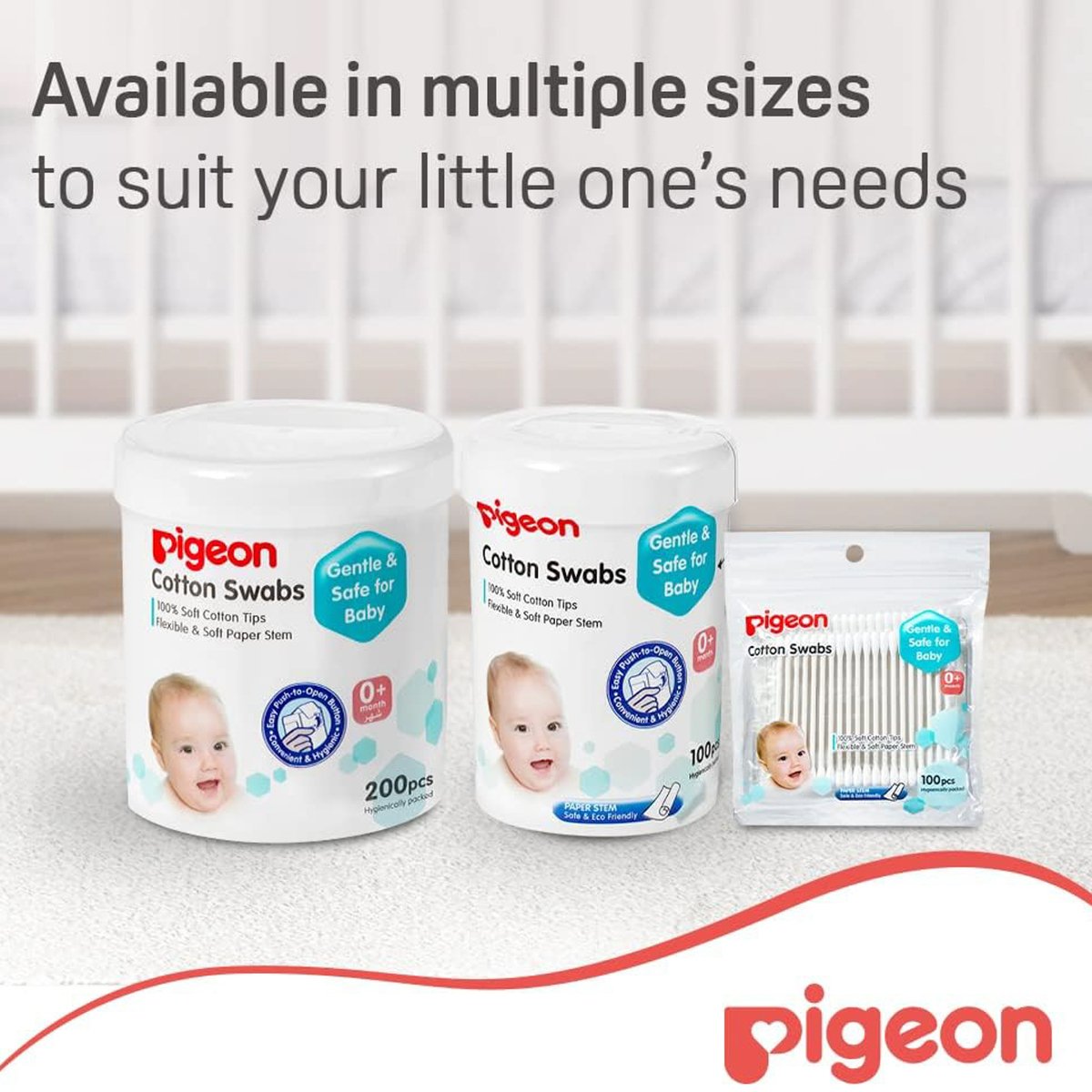 Pigeon Cotton Swabs Value Pack 2 x 200 pcs