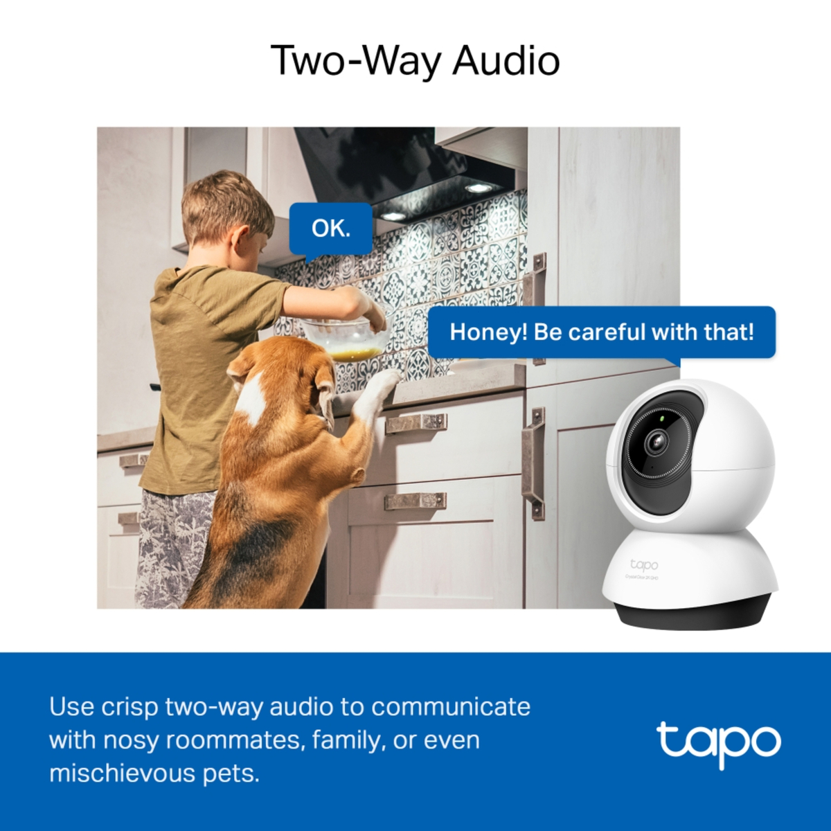 TP-Link Tapo TC72 Pan/Tilt AI Home Security Wi-Fi Camera