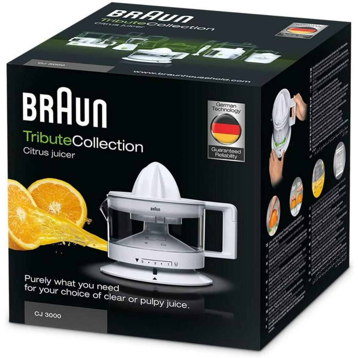 Braun Citrus Press, 20W, White, CJ3000