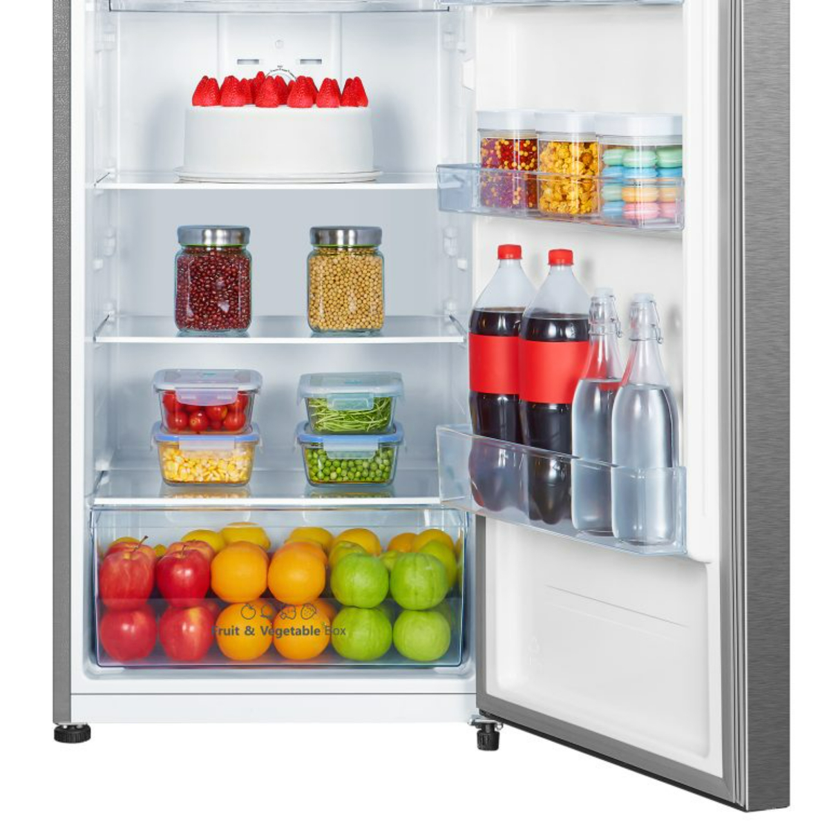 Hisense Double Door Refrigerator, 320L, Stainless Steel Finish, RT418N4ASU1