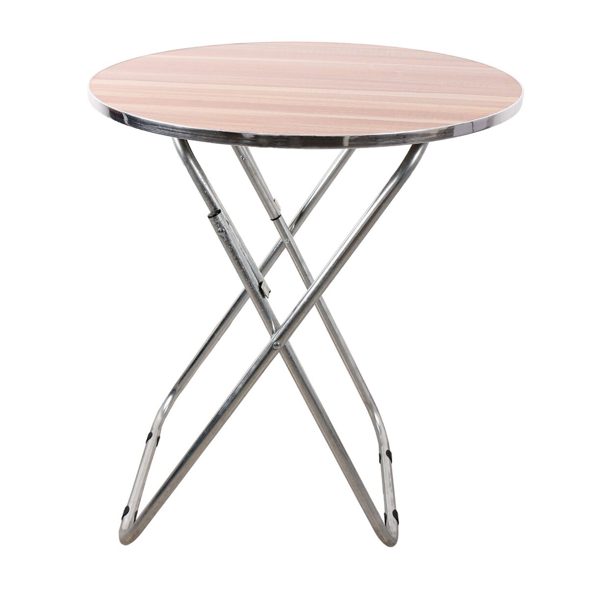 GTT Wooden Round Folding Table with Metalic Stand, WT5245