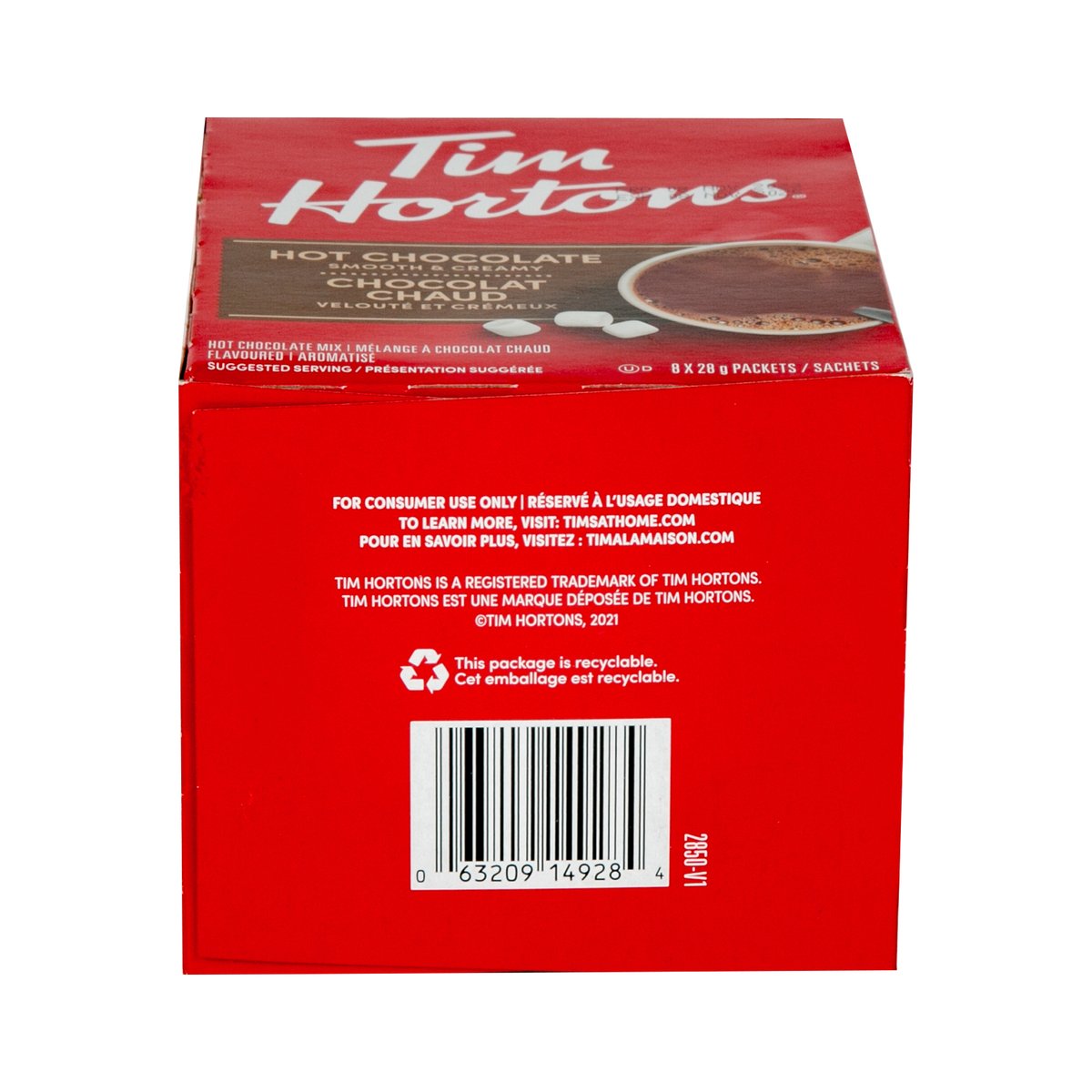 Tim Hortons Hot Chocolate Smooth & Creamy 8 x 28 g