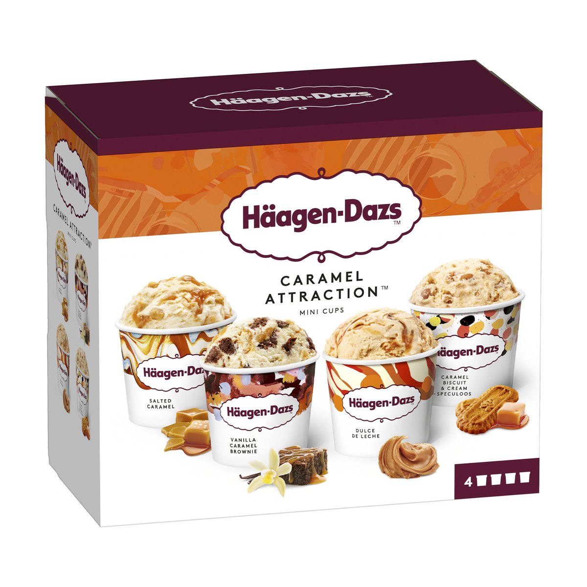 Haagen-Dazs Caramel Collection Mini Cups 4 x 95 ml