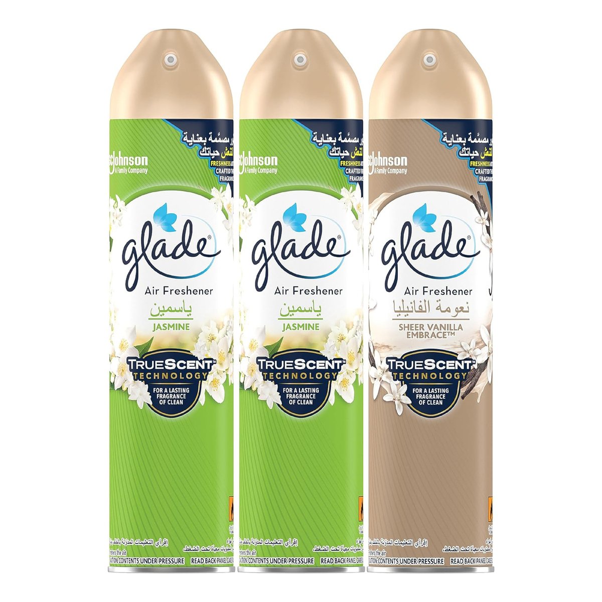 Glade Jasmine + Sheer Vanilla Embrace Air Freshener Value Pack 3 x 300 ml