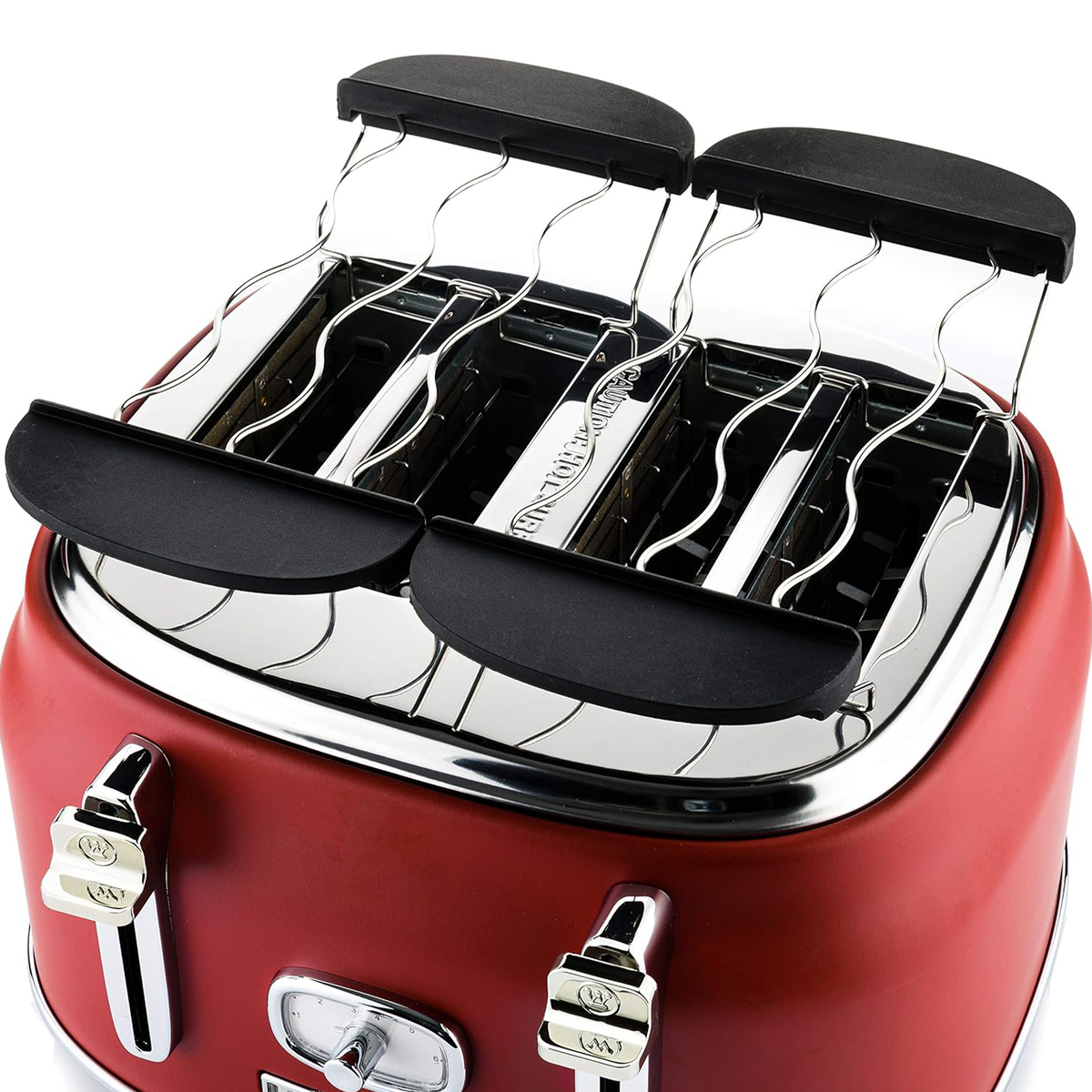 Westinghouse Retro 4 Slice Bread Toaster, 1750 W, Red, WKTTB809URD