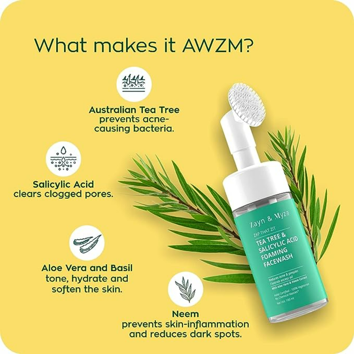 Zayn & Myza Tea Tree Women's Face Wash & Face Serum Anti-Pimple For Women Combo