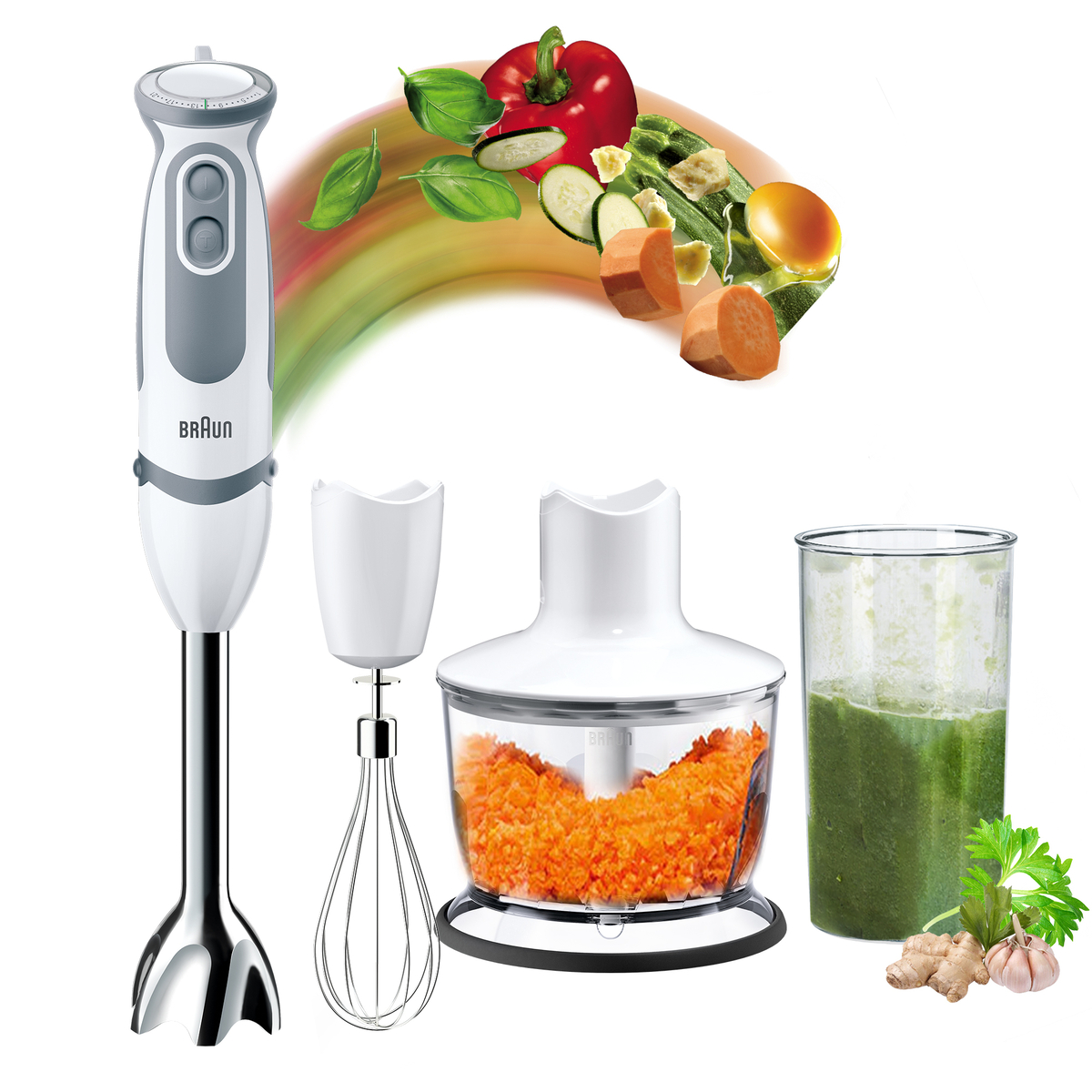 Braun Multi Quick Hand Blender, 1000W, White, MQ5235