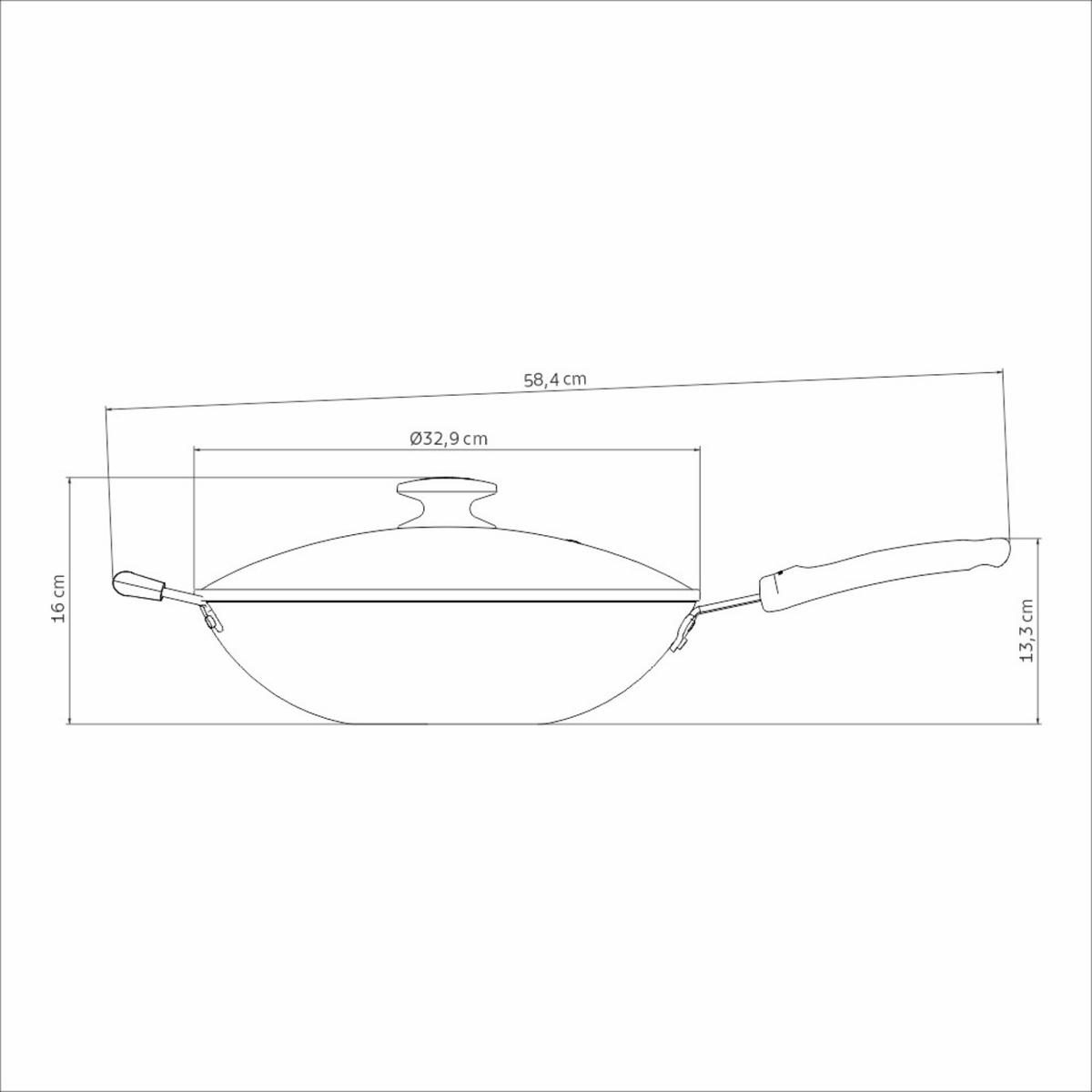 Tramontina Loreto Graphite Aluminum Non-Stick Wok Pan, 32 cm, 27815975