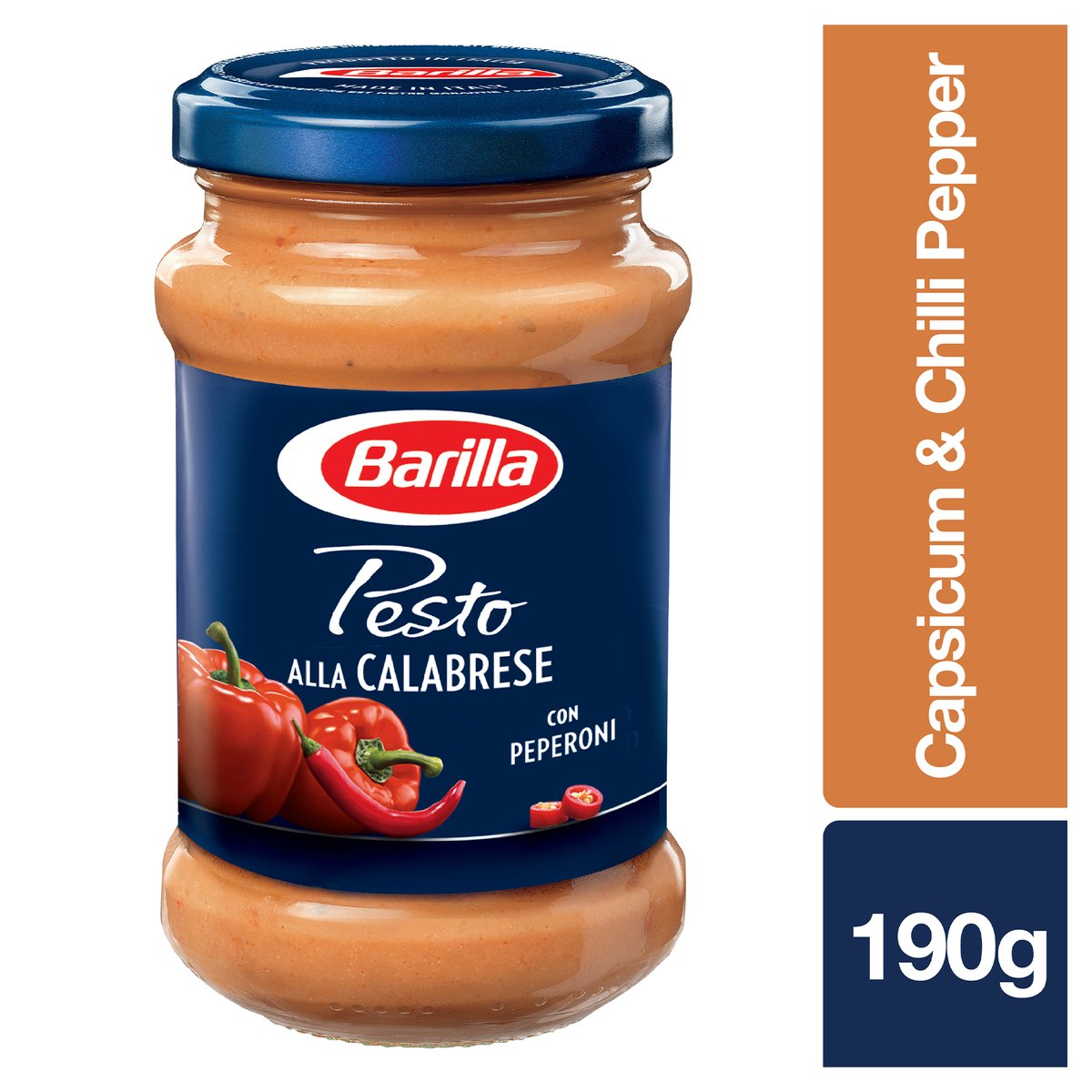 Barilla Pesto Calabrese Pasta Sauce With Chilli Peppers And Italian Cheese 190 g