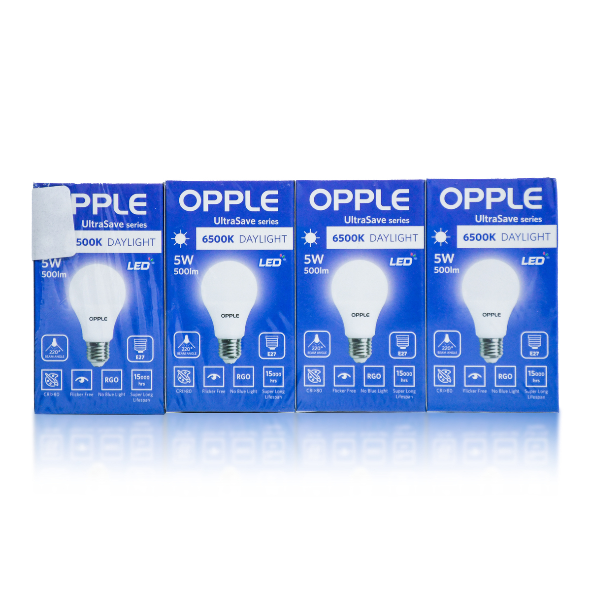 Opple 5W LED Bulb, Daylight, 4 pcs, E27