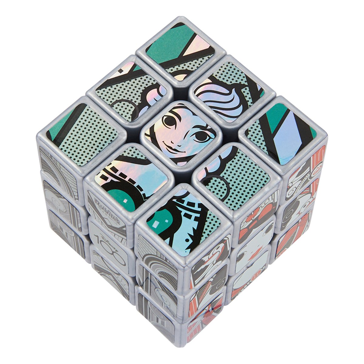 Rubik's Cube Disney 100th Anniversary Metallic Platinum Cube, 3 x 3, 606839