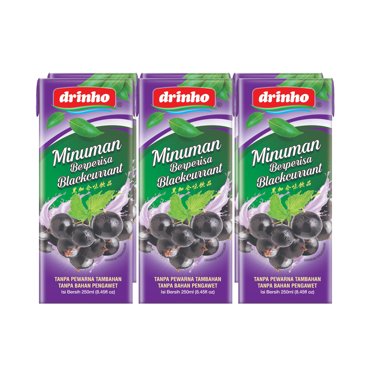 Drinho Blackcurrant 250mlx6's