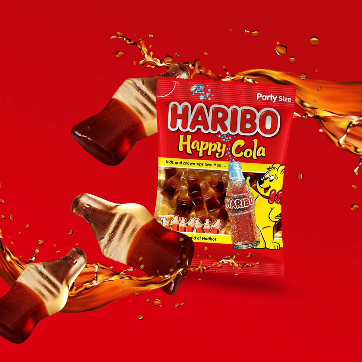 Haribo Happy Cola Gummy Value Pack 3 x 160 g