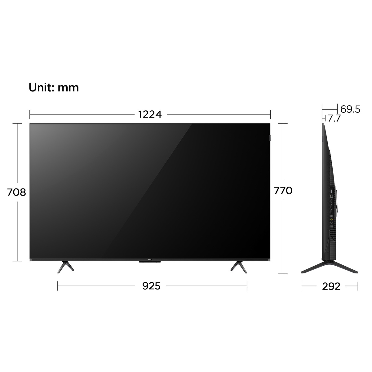 تي سي إل تلفاز QLED ذكي 4K UHD 55 بوصة، 55C655