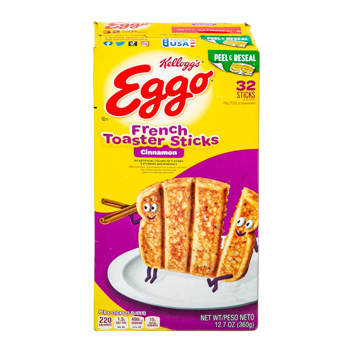 Kellogg's Eggo French Toaster Sticks Cinnamon 32 pcs 360 g