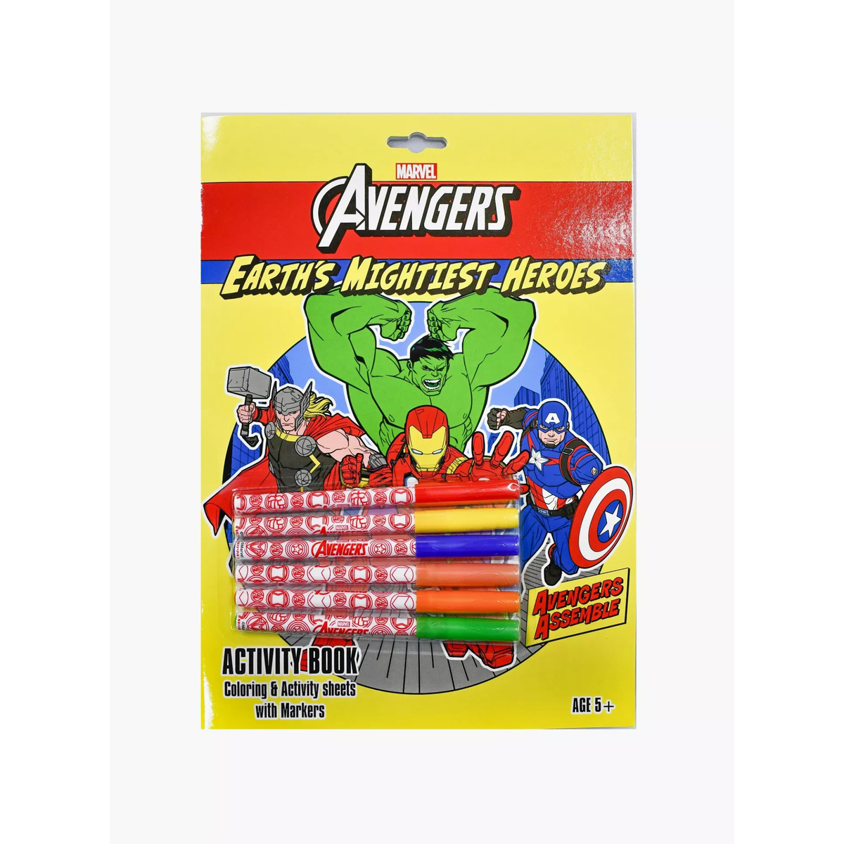 Marvel Avengers Character Coloring Book Set With Markers MV89770 Assorted Per Pc