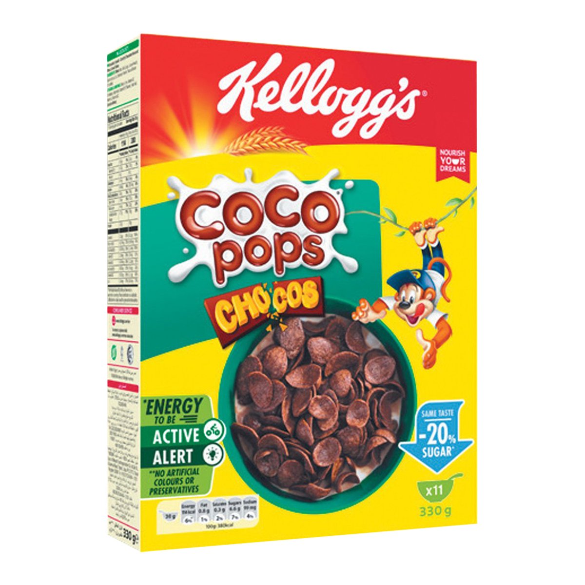 Kellogg's Coco Pops 20% Less Sugar Value Pack 2 x 330 g