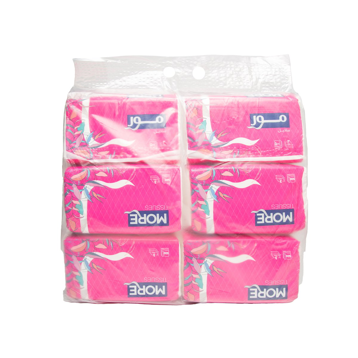 More Facial Tissue 3ply Value pack 6 x 500 Sheet