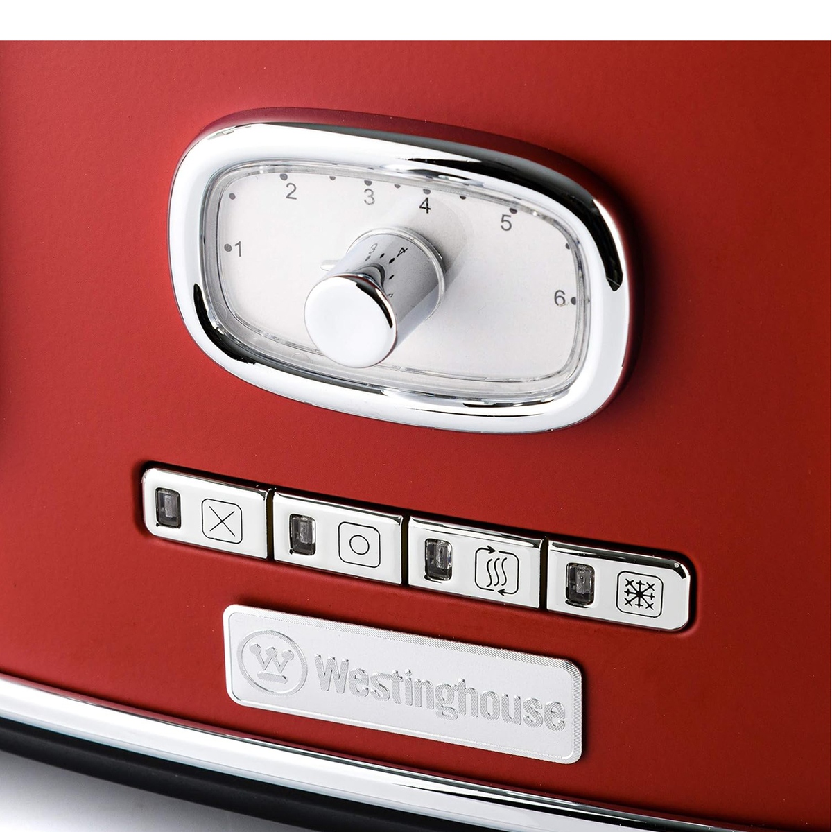 Westinghouse Retro 4 Slice Bread Toaster, 1750 W, Red, WKTTB809URD