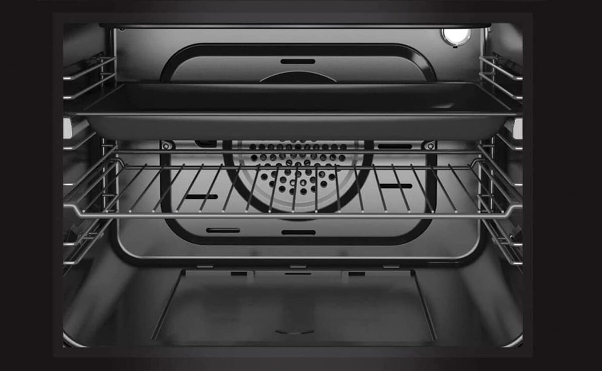 Milton Size 60x60 cm Built-in Electric Oven Stainless Steel Control Pan, Double-Black Glass Oven Grill Function, Thermostatic ,Auto Cooling Fan, Light Inox Colour, MOE608S