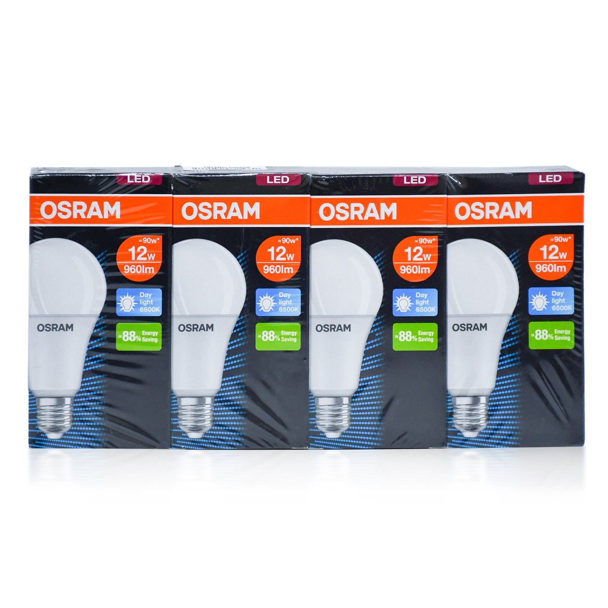 Osram 12W LED Bulb, Daylight, 4 pcs, E27