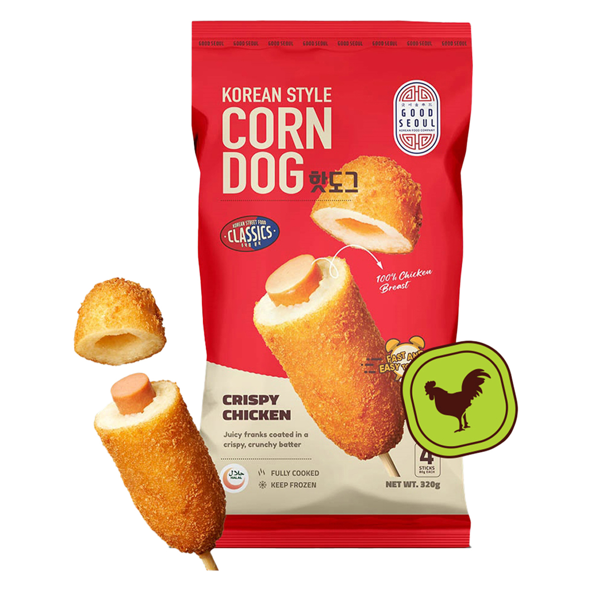 Good Seoul Korean Style Corn Dog Crispy Chicken 320 g