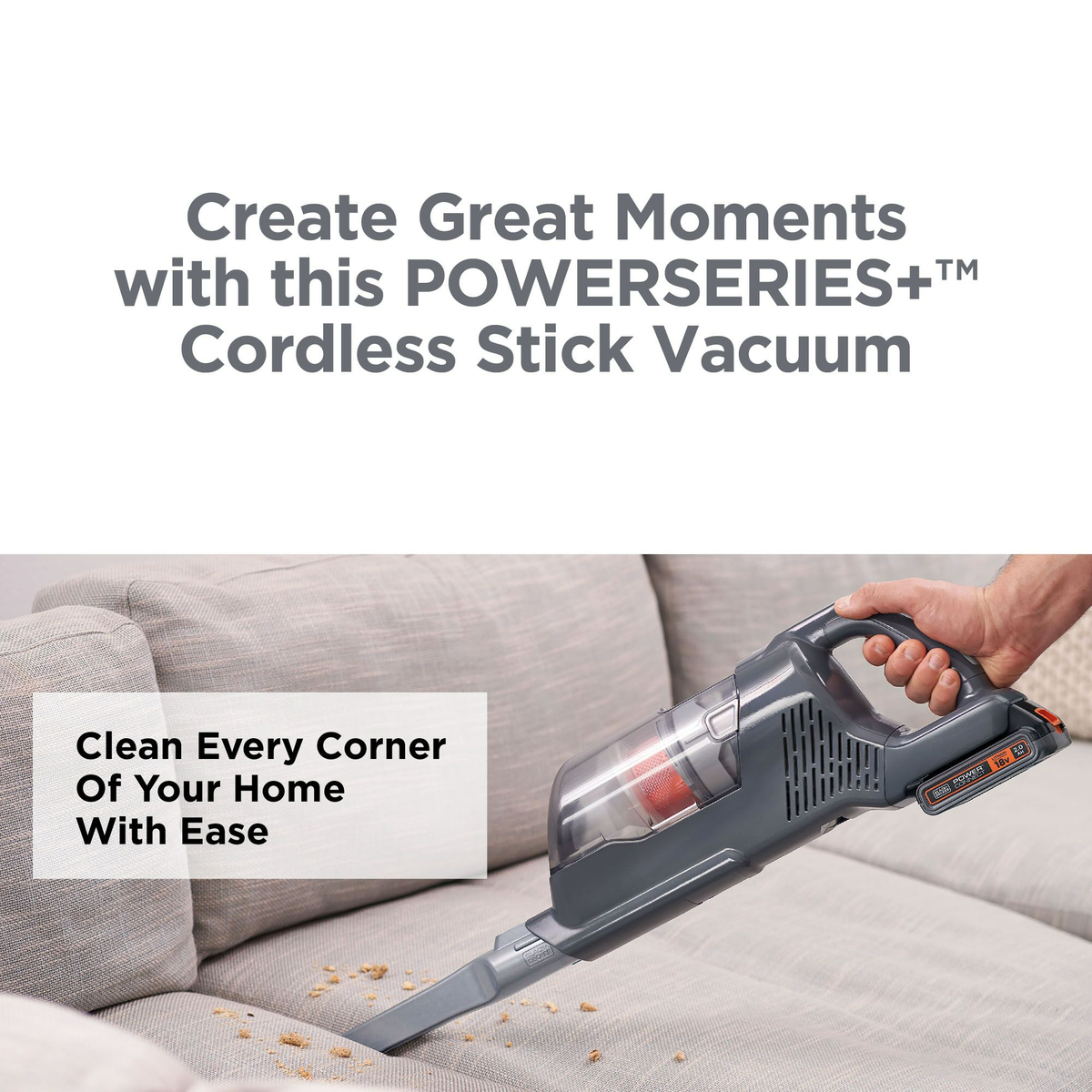 Black+Decker Cordless 2 in 1 Stick Vacuum Cleaner, BHFEA18D1