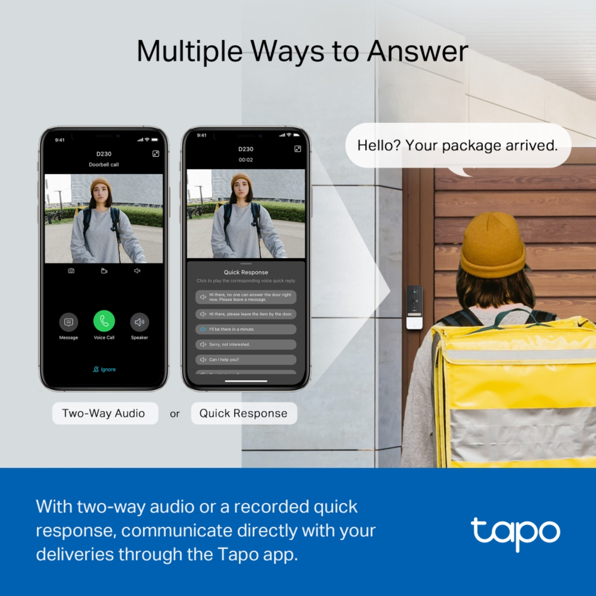 Tp-Link Smart Battery Video Doorbell, Tapo D230S1