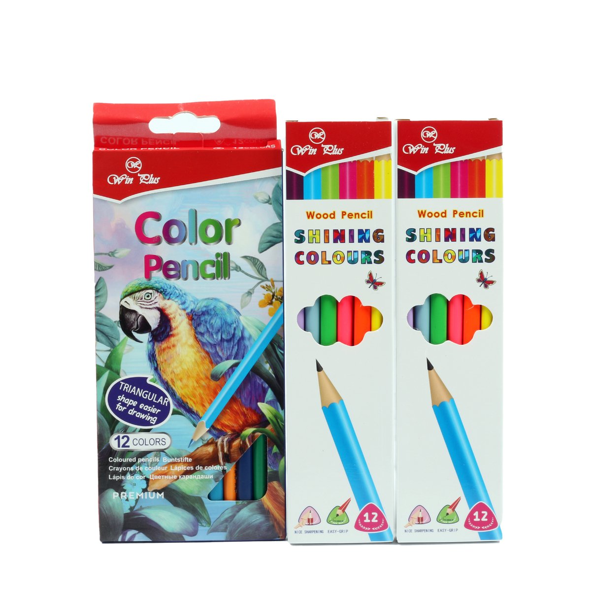 Win Plus HB Pencil + Color Pencil SA-205 + SG-9712 36 pcs