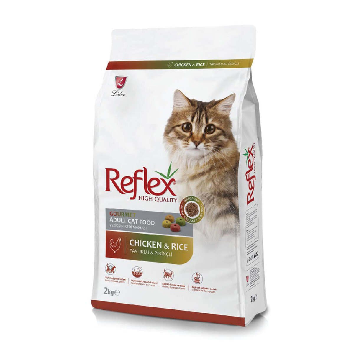 Lider Reflex Gourmet Adult Cat Food Chicken & Rice Flavour 2 kg