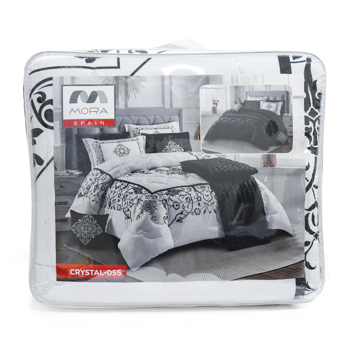 Mora King Comforter Set, 9 pcs, Assorted