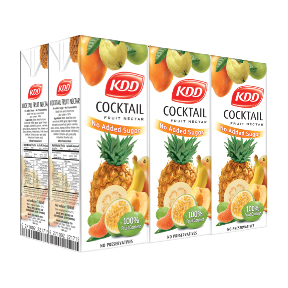 KDD Cocktail Fruit Nectar 180 ml 5+1