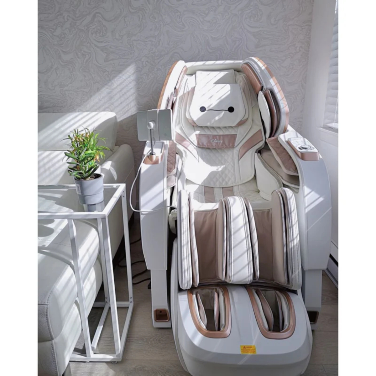 Rotai Disney Baymax Multi-Functional Full Body Massage Chair, White, RT8630