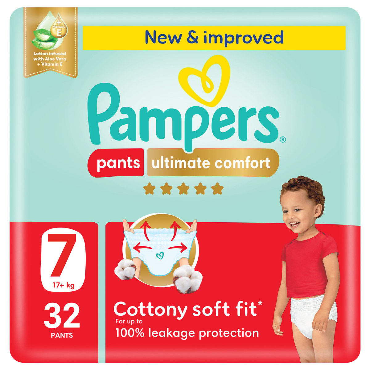 Pampers Ultimate Comfort Pants Diapers, Size 7, 17+kg, Super Saving Pack, 32 pcs